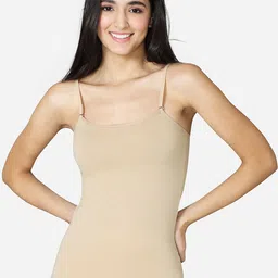 VStar Women Beige Solid Pure Combed Cotton Camisole-image-60
