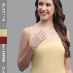 Friskers Pack Of 2 Skin Friendly Cotton Camisoles-image-70