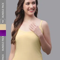 Friskers Pack Of 2 Skin Friendly Cotton Camisoles-image-62