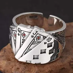 Pinapes Silver-Plated Designed Oxidized Finger Ring-50