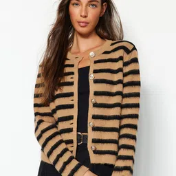 Trendyol Striped Ribbed Cardigan-51