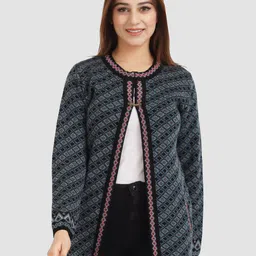 aarbee Women Black & Grey Cardigan-picture-47