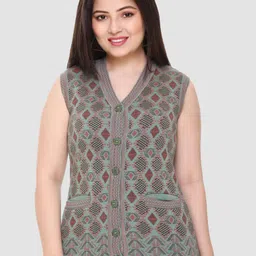 aarbee Women's Green & Pink Cardigan-image-36