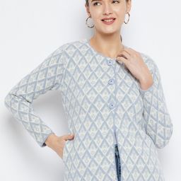 Zigo Ethnic Motifs Self Design Woollen Cardigan-picture-11