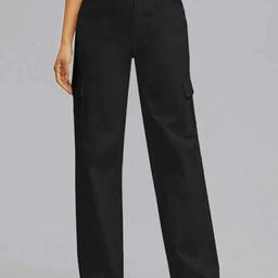 Next One Women Relaxed Straight Leg High-Rise Easy Wash Cargos-picture-39