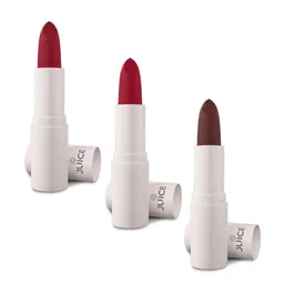 JUICE Kiss Sensation Set Of 3 Lipstick-4g Each-Red Rebel-Red Carpet-Marron Royale-34