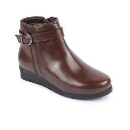 FAUSTO Women Buckle Detail Mid-Top Regular Boots-image-65