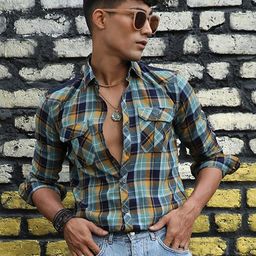 Campus Sutra Classic Tartan Checked Casual Shirt-image-58
