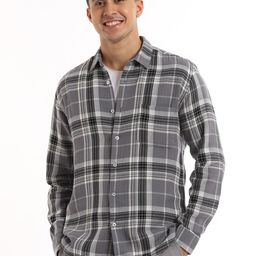 Banana Club Relaxed Slim Fit Tartan Checks Cotton Checked Casual Shirt-picture-36