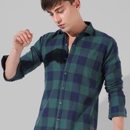 Campus Sutra Classic Fit Checked Cotton Casual Shirt-image-36