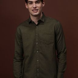 Crocodile Sport Comfort Striped Cotton Casual Shirt-image-76