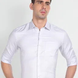 Arrow Slim Fit Grid Tattersall Checked Pure Cotton Formal Shirt-picture-44