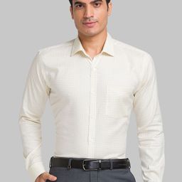 Park Avenue Grid Tattersall Checked Cotton Opaque Formal Shirt-picture-12