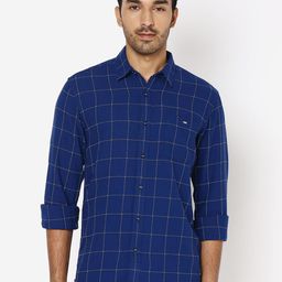 Mufti Slim Fit Windowpane Checked Casual Shirt-image-53