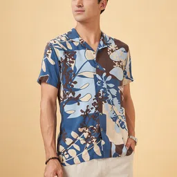 Urban Ranger by pantaloons Men Slim Fit Floral Opaque Printed Casual Shirt-image-38