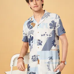 Urban Ranger by pantaloons Slim Fit Floral Opaque Printed Casual Shirt-image-79