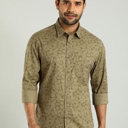 Indian Terrain Men Chiseled Skinny Fit Floral Opaque Printed Casual Shirt-image-29