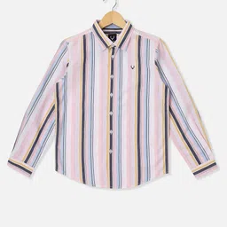 Allen Solly Junior Boys Slim Fit Multi Stripes Opaque Striped Casual Shirt-image-80