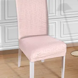 Kuber Industries Set Of 4 Pink Printed Chair Covers-31