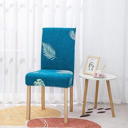 HOUSE OF QUIRK Teal Green 4 Pieces Printed Removable Stretchable Chair Cover-image-91