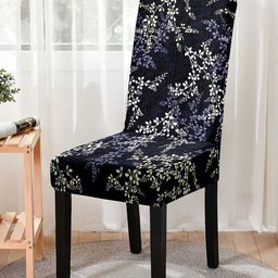 HOUSE OF QUIRK 2 Pcs Black Printed Comfortable Chair Covers-image-5