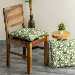SKANDA FAB Green Printed 2 Pieces Pure Cotton Chair Pads-picture-24
