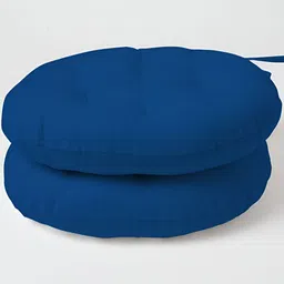 SKANDA FAB Blue 2 Pieces Round Shaped Pure Cotton Chair Pads-picture-42