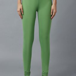 elleven Solid Cotton Churidar Leggings-image-82
