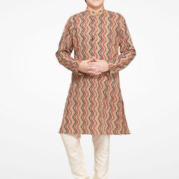 Jeetethnics Boys Multicoloured Printed Kurta with Pyjamas-image-10