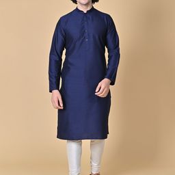 MAAHI FABS Mandarin Collar Regular Kurta With Churidar-image-45