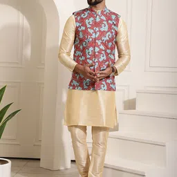 SOJANYA Mandarin Collar Kurta With Churidar-picture-50