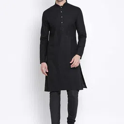 ROYAL KURTA Mandarin Collar Regular Pure Cotton Kurta with Churidar-picture-8