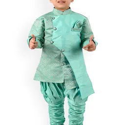 BAESD Boys Ethnic Motifs Woven Design Zari Kurta With Churidar-44