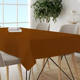 Trance Home Linen Mustard Cotton 6 Seater Rectangular Table Cover-image-47