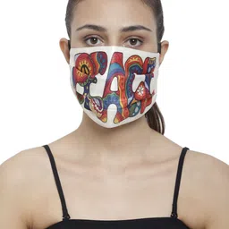 The House of Tara Unisex Multicoloured 3 Ply Printed Reusable Cloth Mask-26