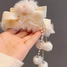 DN Creation Embellished Fur Claw Clip-46