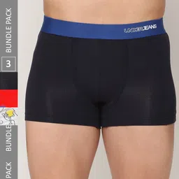 UnderJeans by Spykar Men Pack Of 3 Printed Trunks-image-8
