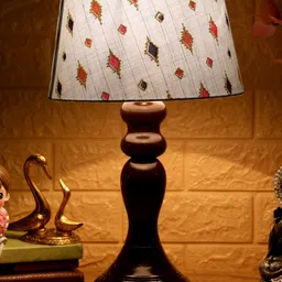 Foziq Brown & Blue Printed Table Lamps-23