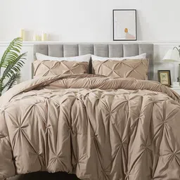 THE WHITE MOSS Taupe Microfiber Mild Winter 150 GSM Single Bed Comforter-picture-40