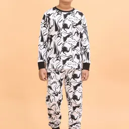 Ninos Dreams Boys Printed Round Neck Pure Cotton Night Suit-picture-3