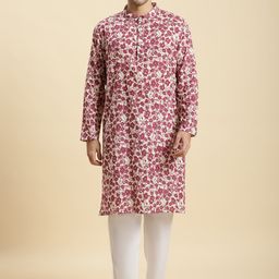 Stuffie Land Floral Printed Pure Cotton Kurta with Pyjamas-image-28