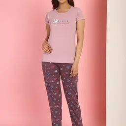 GRACIT Typography Printed Cotton Night Suit-image-81