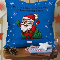 Indigifts Blue & Red Graphic Printed Cushion Cover with Filler-image-44