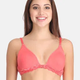 Clovia Non Padded Cotton Plunge Bra - Half Coverage-26