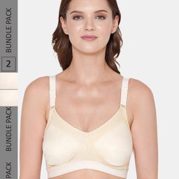 Souminie Pack Of 2 Non Wired Non Padded Seamless Cotton Minimizer Bra With All Day Comfort-picture-14