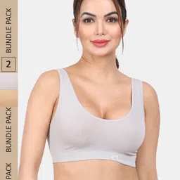 Amour Secret Pack Of 2 Non Padded Full Coverage Slip-On Super Support Bra-23