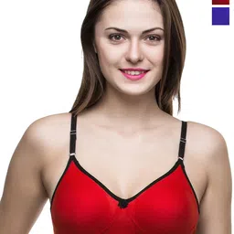 Docare Pack of 2 Full Coverage Non Padded Cotton T-shirt Bra-All Day Comfort-32