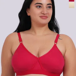 Fabme Pack of 2 Seamless Plus Size Cross-Belt Bra BR_288-picture-18