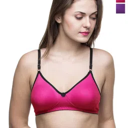 Docare Pack of 2 Full Coverage Non Padded Cotton T-shirt Bra-All Day Comfort-26