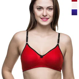 Docare Pack Of 3 Full Coverage Non Padded Non-Wired Seamless T Shirt Bras-All Day Comfort-image-97